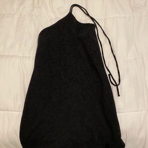 Black dress with tie string straps